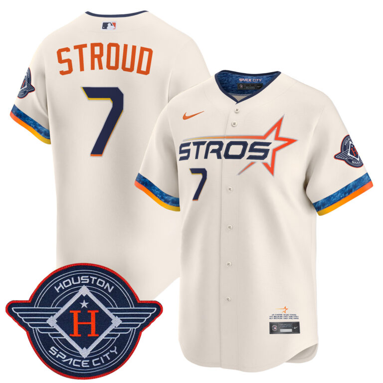 Men Houston Astros #7 Stroud cream 2025 City Connect Vapor Limited Stitched Jersey->houston astros->MLB Jersey